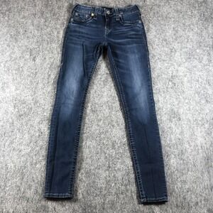 True Religion Jeans Womens 27 Blue Medium Wash Section Super Skinny Stretch